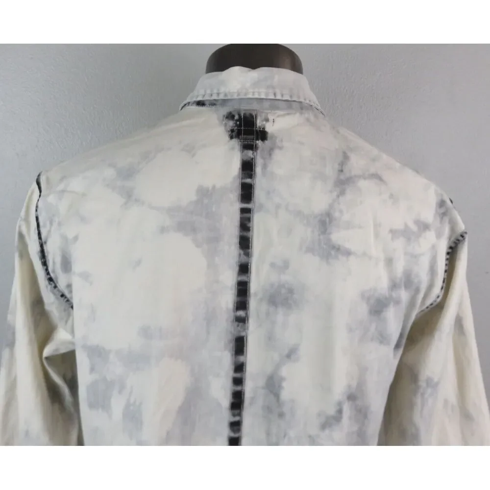 Mens True Religion Button Front Shirt‎ Mens Size L Loose Cotton Button Front